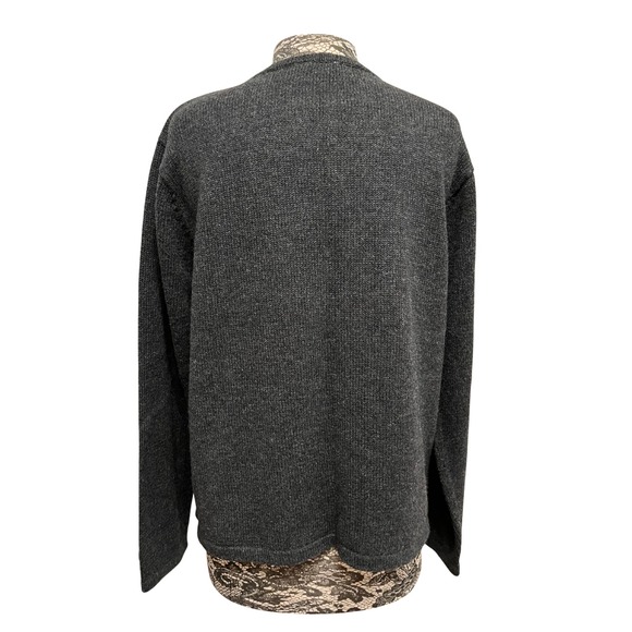 Vintage 90s Liz Claiborne Christmas Sweater XL Blue Nutcracker Granny Cottage - Picture 10 of 14